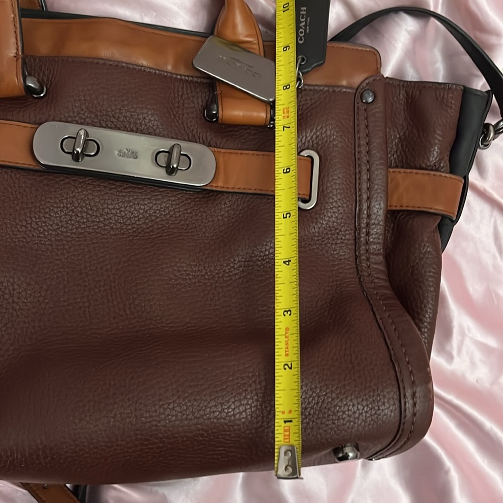 Coach Brown and Tan Satchel with Elegant Design - Picture 16 of 16